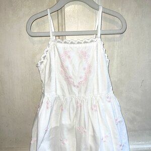 Anko White Cotton Girls Summer Dress Size 4